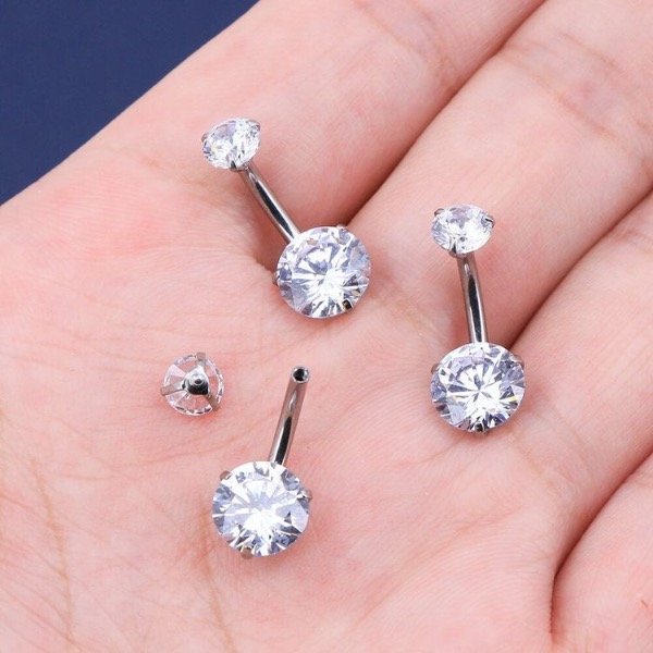 Producto - Piercing ombligo engarzado circulo
