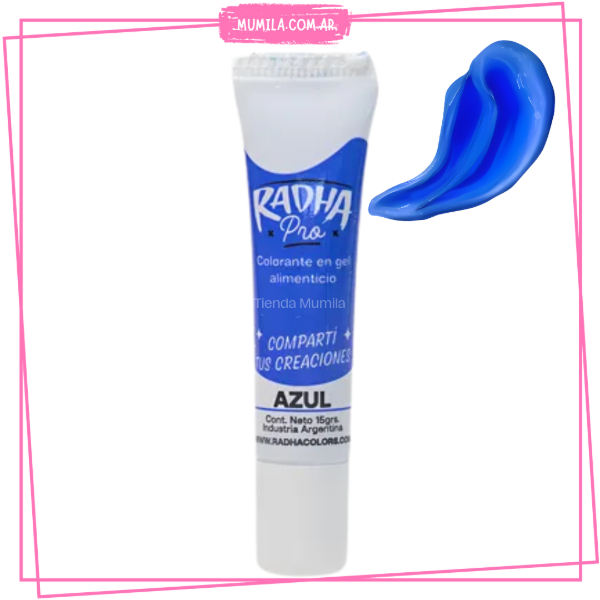 Producto - Colorante azul en gel Radha Colors