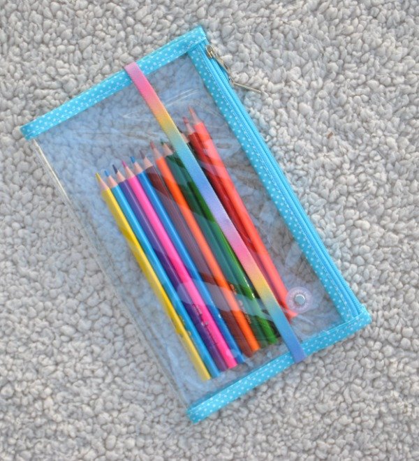 Producto - Cartuchera Cristal Doblecierre Turquesa + 12 colores Pizzini