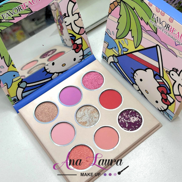 Producto - Paleta de 9 sombras con espejo Hello Kitty