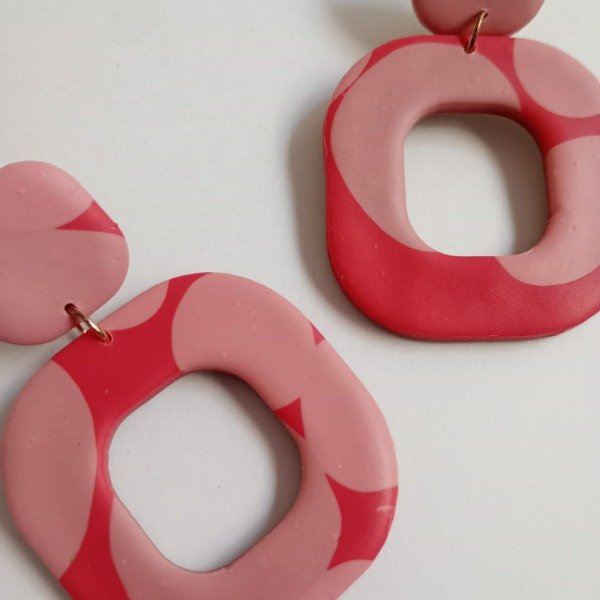 Producto - Doble cuadrado en rojo y rosa