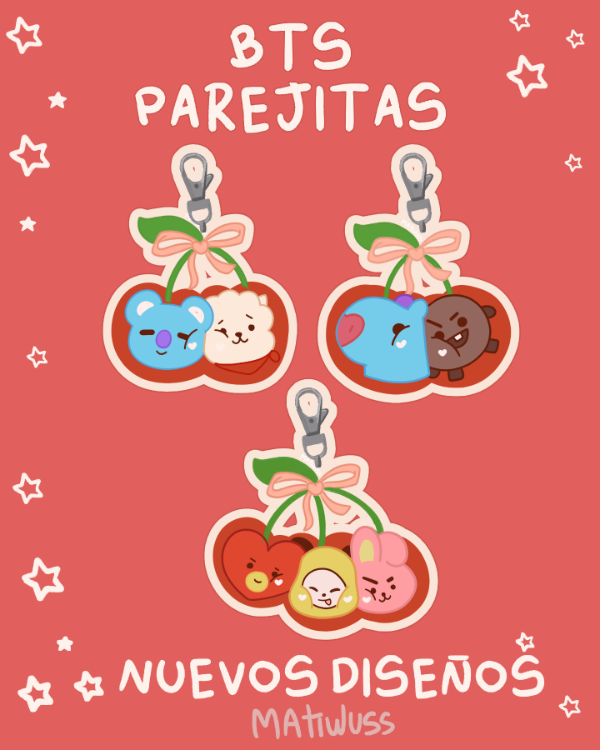 Producto - parejitas bt21 llaveritos