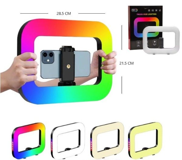 Producto - Aro de luz led RGB rectangular