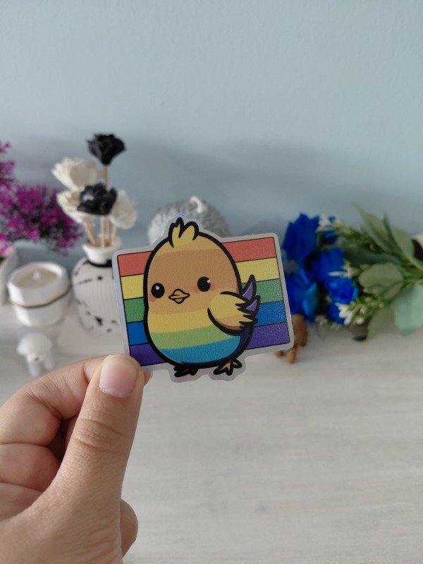Producto - Stickers holográficos - Colección "LGBTQI+" 0129B - Pollito
