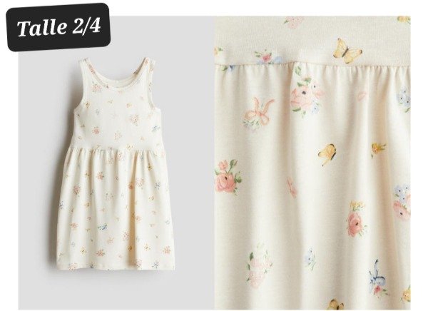 Producto - Vestido HyM talle 2/4 flores pastel