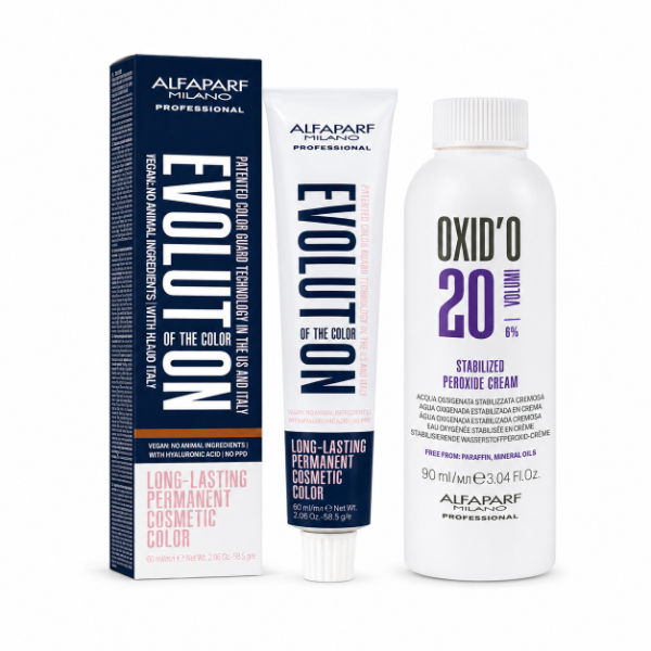 Producto - Alfaparf - Coloración Evolution x 60 gr + Oxidante 20 Vol x 90 ml