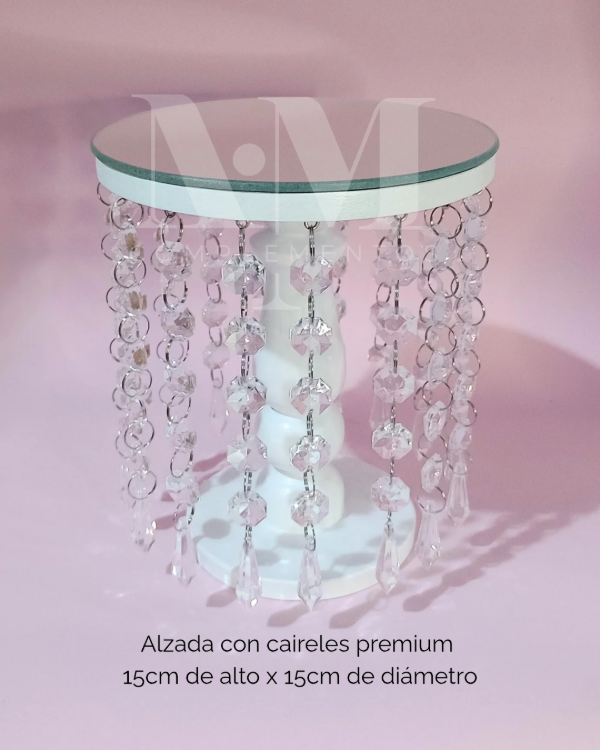 Producto - Alzada 15x15 con espejo y caireles premium