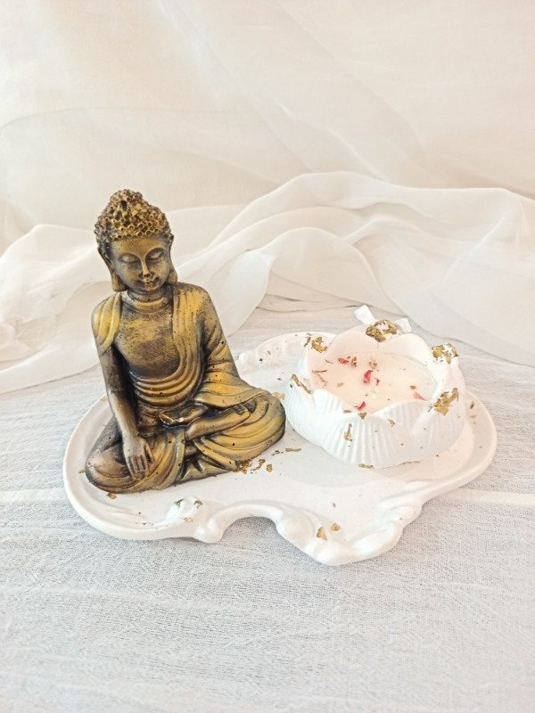 Producto - Combo buda más flor de loto o portasahumerio