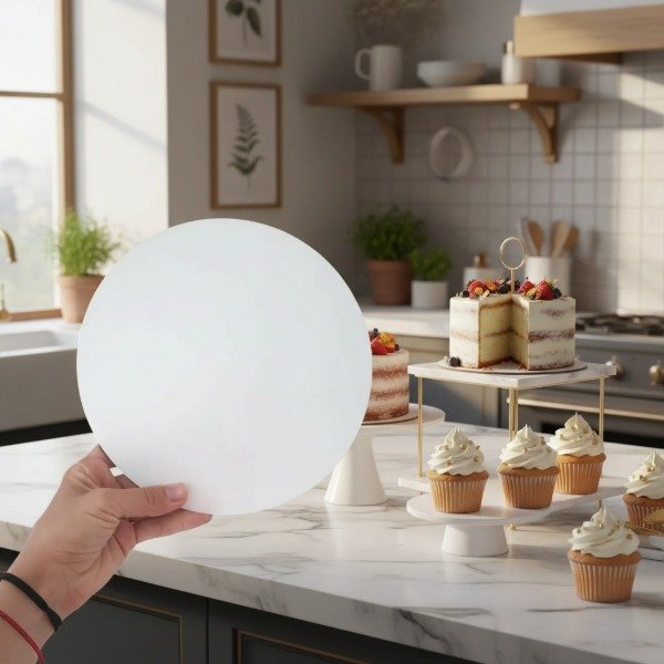 Producto - Base de torta 25 cm fibroplus blanco x 10 unidades