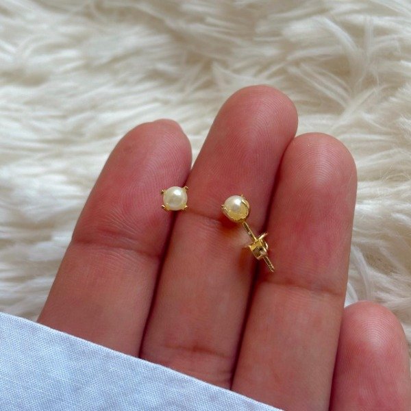 Producto - Aros perla engarzada (cod. 825)