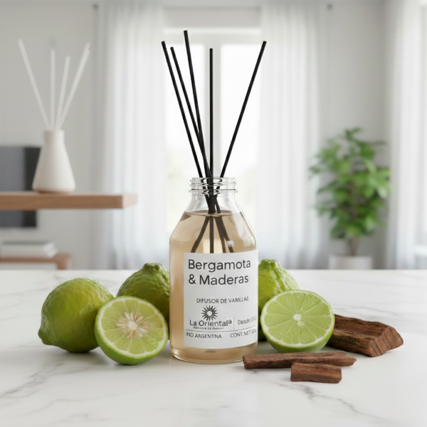 Producto - DIFUSOR DE VARILLAS - Bergamota y Maderas