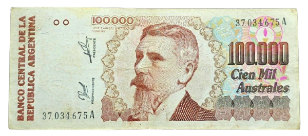 Producto - 100.000 Australes (Gonzalez Fraga - Gonzalez) Bott.2891 VF - 0