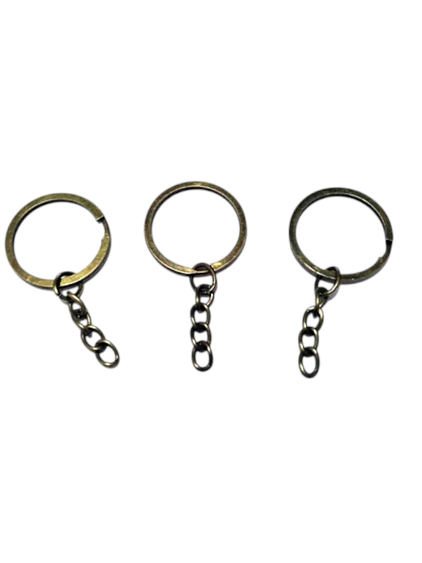 Producto - ARGOLLA PARA LLAVERO C/ CADENITA PLANA BRONCE