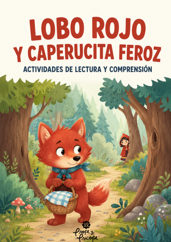 Producto - Lobo Rojo y Caperucita Feroz: Actividades de lectura y comprensión