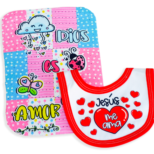 Producto - Kit Infantil 004 Toallita/ Individual + Babero