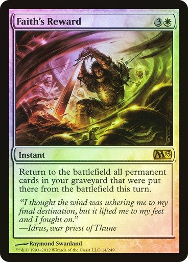 Producto - Faith's Reward Foil  Magic 2013