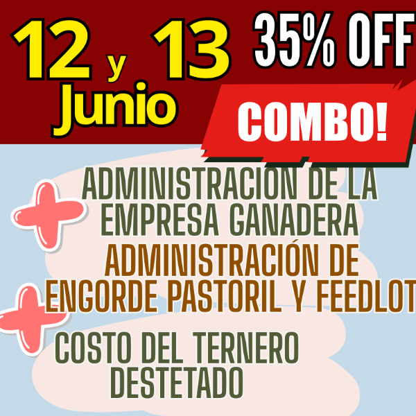 Producto - COMBO 3 CURSOS:Gestión Ganadera + Costo del Ternero + Engorde Pastoril y Feedlot