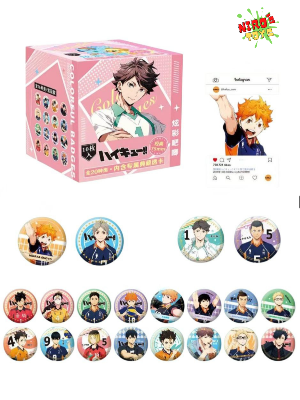 Producto - Haikyuu x10 Mod. 18 - Pin Haikyuu - Nirostoys