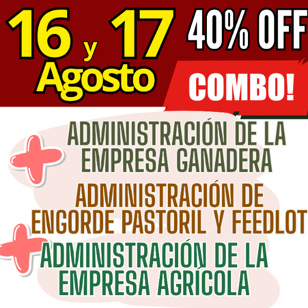 Producto - COMBO 3 CURSOS: Admin Ganadera + Engorde Pastoril y Feedlot + Admin Agrícola