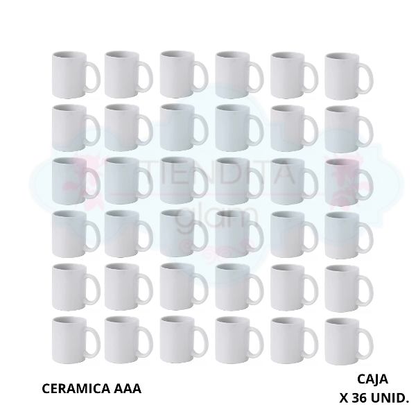 Producto - CAJA X 36 UNID. TAZA DE CERAMICA SUBLIMABLE TRIPLE A - 0
