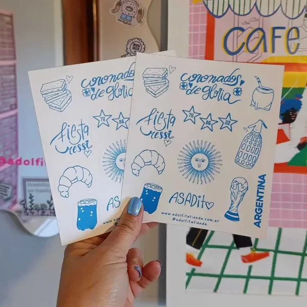 Producto - Planchita de Stickers Coronados de Gloria - By Adolfita - 0