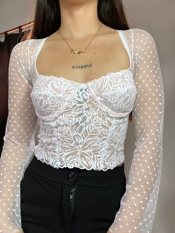 Producto - Bustier con mangas lunares
