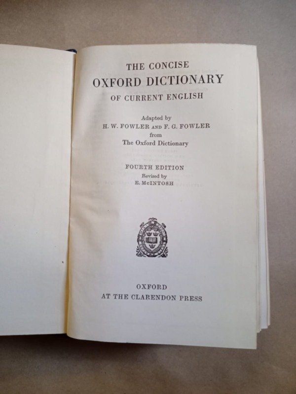 Producto - The concise Oxford Dictionary - R. W. Fowler - Oxford Clarendon Press 1954 - 1