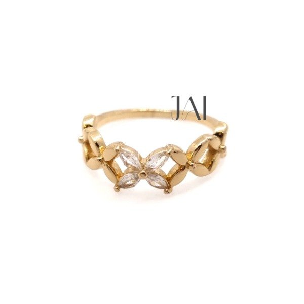 Producto - Anillo flores con cubic