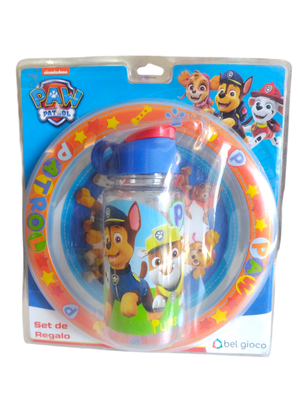 Producto - Set Regalo (plato + botella) Paq Patrol
