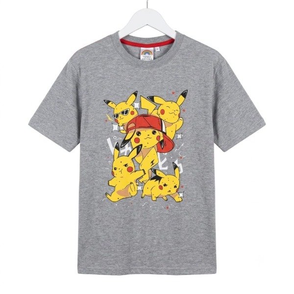Remera manga corta infantil pokemon pikachu