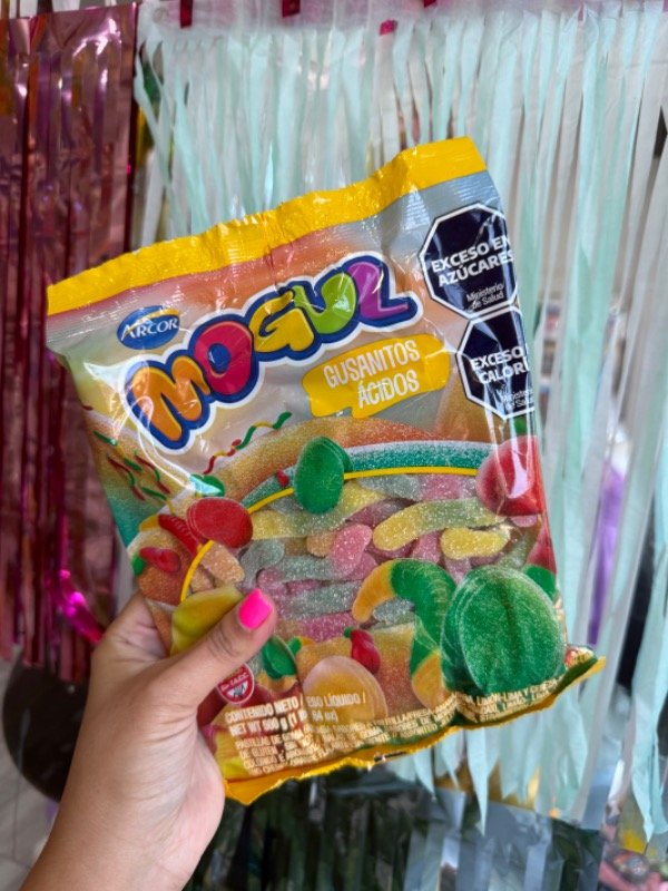 Producto - MOGUL GUSANITOS ÁCIDOS 500GR