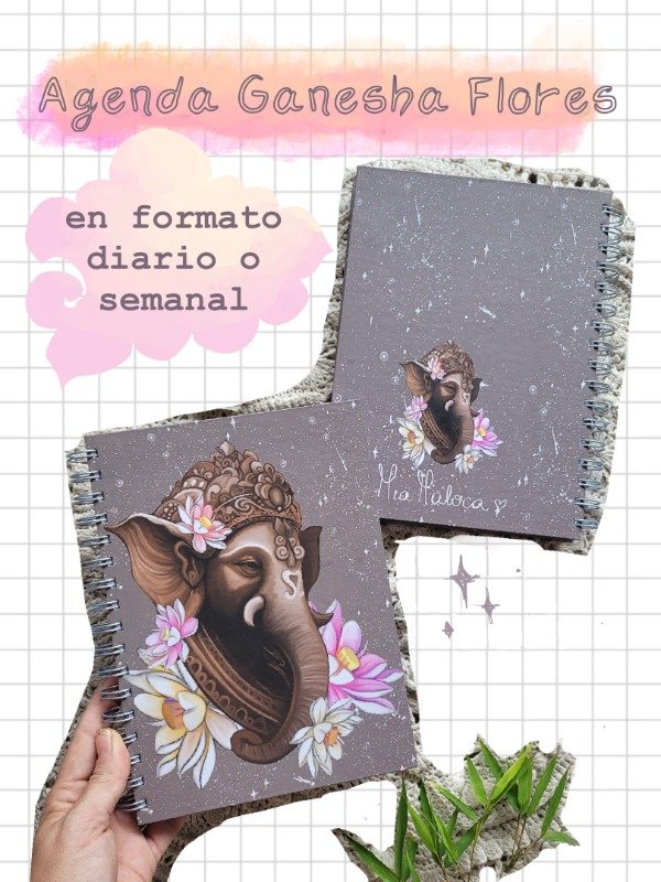 Producto - PRE-VENTA Agenda Ganesha Flores