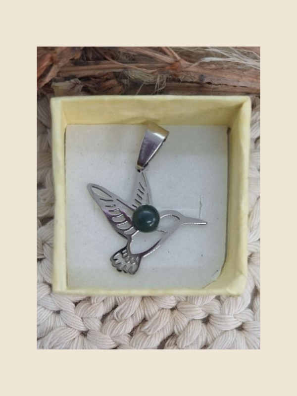 Producto - Dije colibrí "Obsidiana"