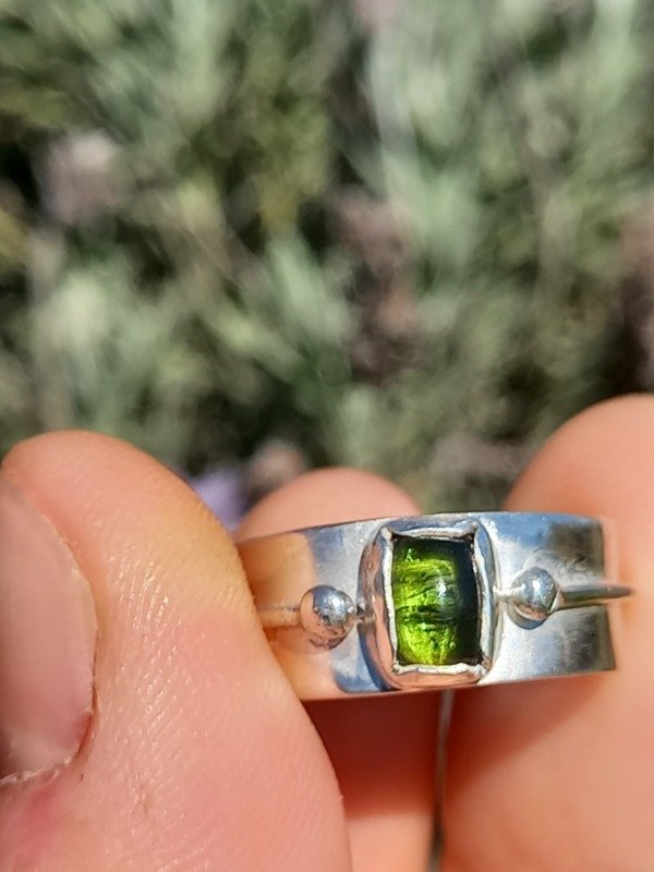 Producto - Anillo de turmalina verde 17 mm - 0