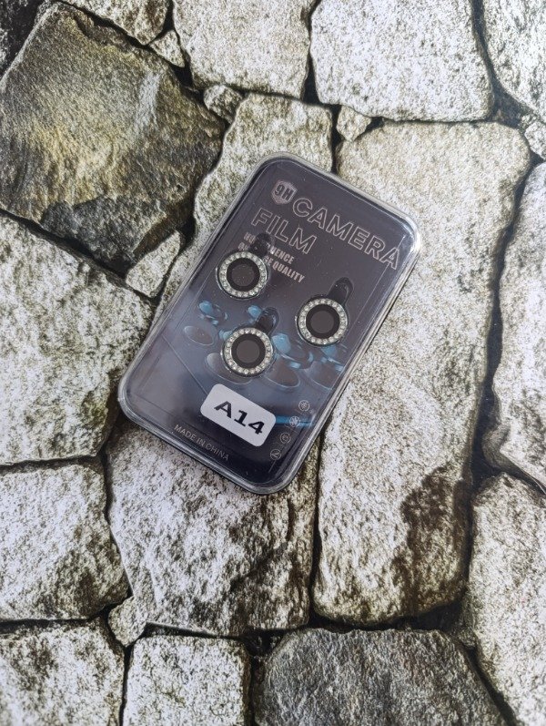 Producto - Protector de cámara strass Samsung A14 verde