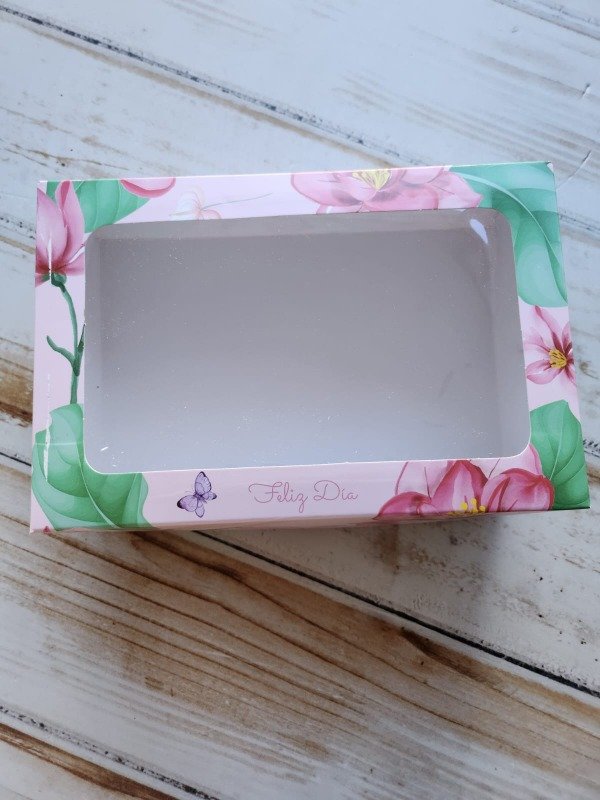 Producto - Caja desayuno pequeño Feliz Dia - Medida 21x14x7,5  c/visor