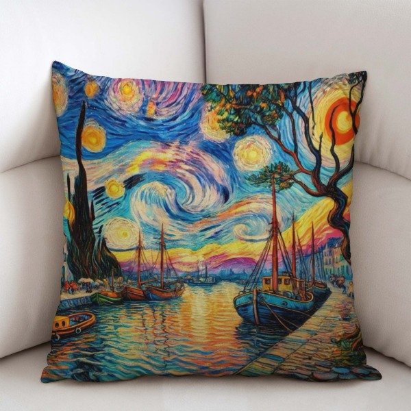 Producto - Almohaditas Modelos Paisajes Estilo Van Gogh