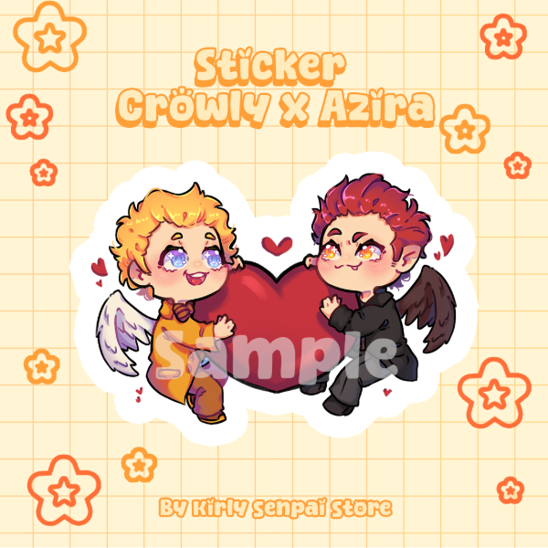 Producto - Sticker Corazon Crowly y Azira