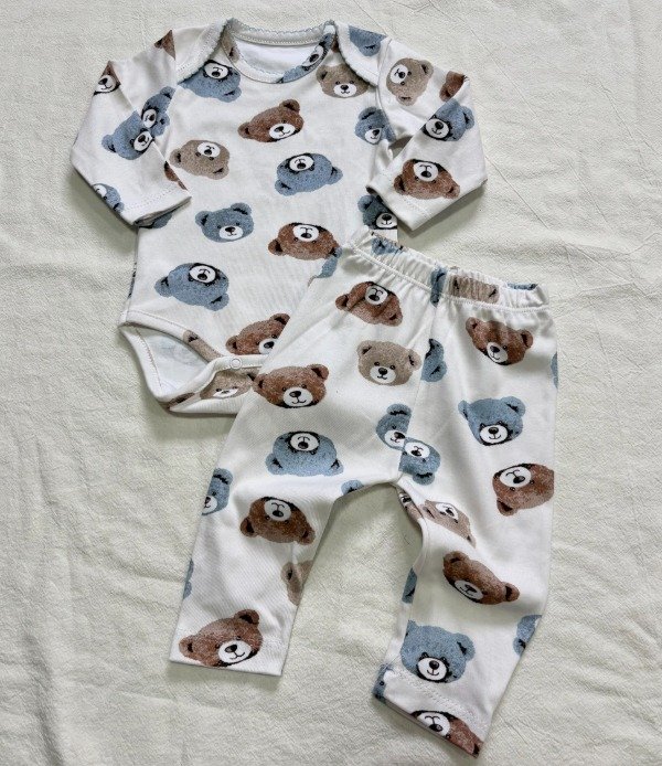 Producto - Conjunto Body + Pantalon Pima Ositos