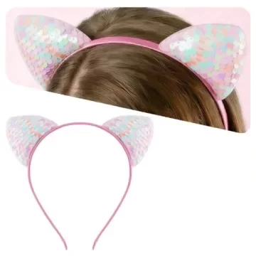 Producto - Vincha orejas gatito lentejuelas - 3