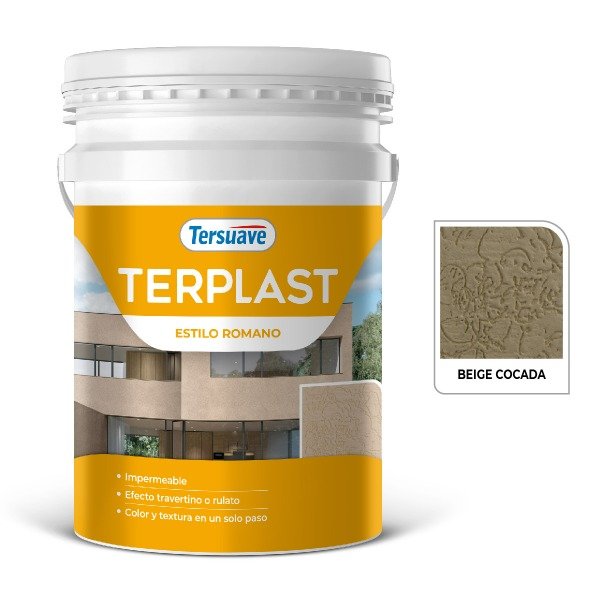 Producto - Terplast Romano Mediano Beige Cocada x 25 kgs.