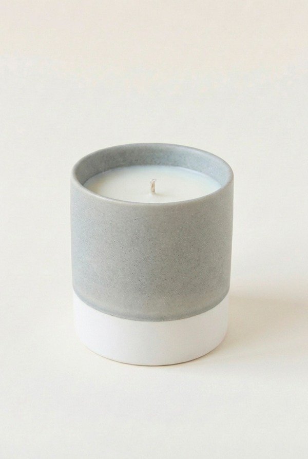 Producto - VELA CERAMICA GRES  - Peonias y Olivas