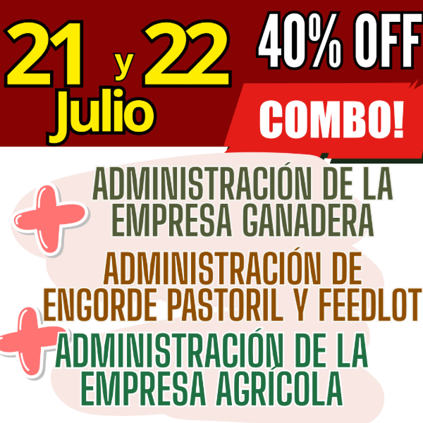 Producto - COMBO 3 CURSOS: Admin Ganadera + Engorde Pastoril y Feedlot + Admin Agrícola