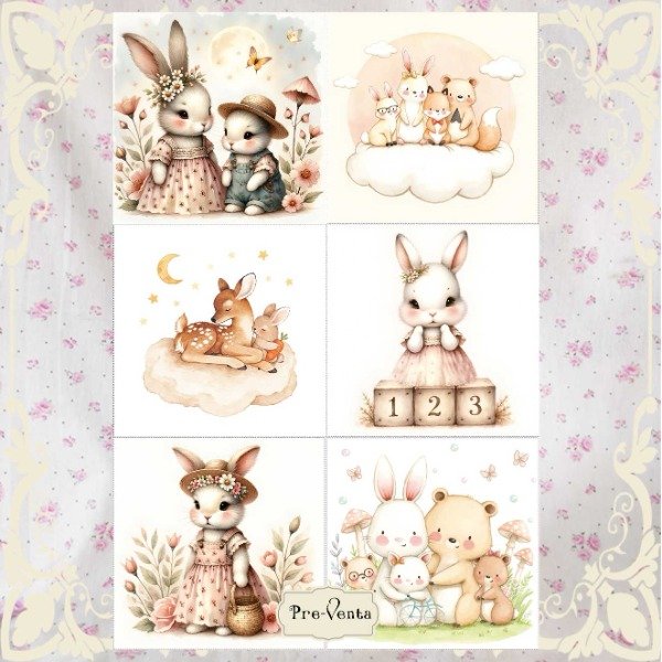 Producto - Paneles Batista Conejitos 38x38cm