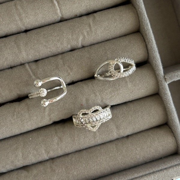 Producto - Anillos con MicroCristal Acero Blanco