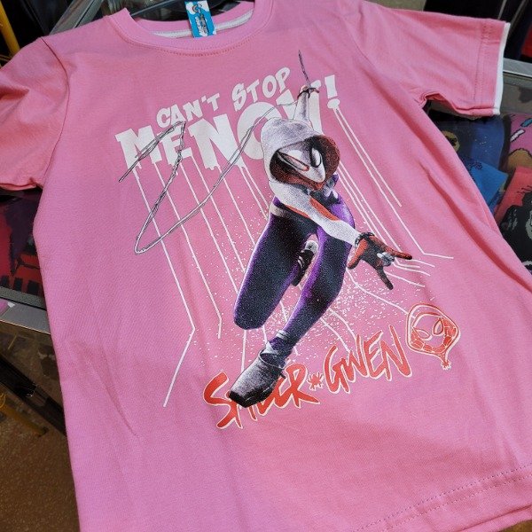 Producto - REMERA MANGA CORTA INFANTIL Gwen Stacy Spiderman t.12