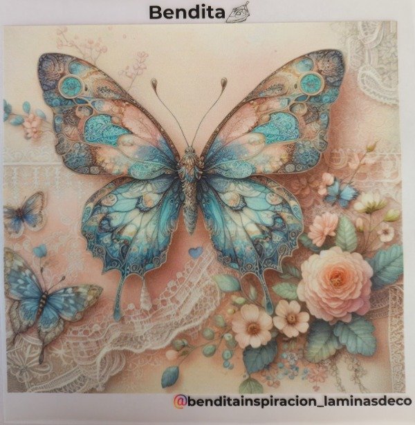 Producto - Bendita Plancha 327 Mariposa Shabby