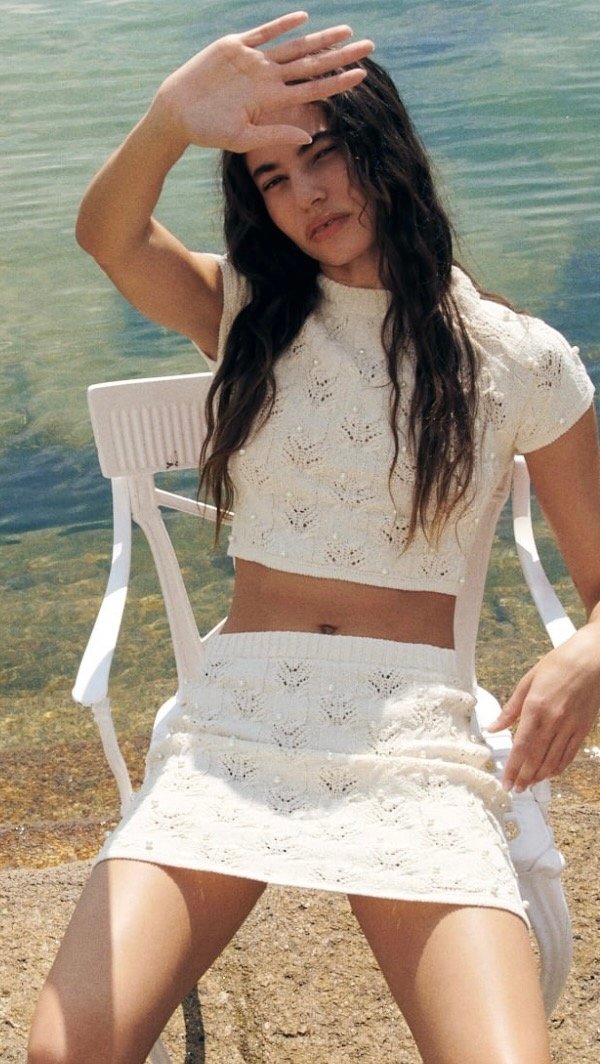 Producto - Mini de punto con perlas Zara