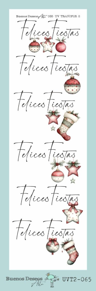 Producto - NAVIDAD - Lamina DECO TRANSFER FACIL UVT2 065 8,5x28cm