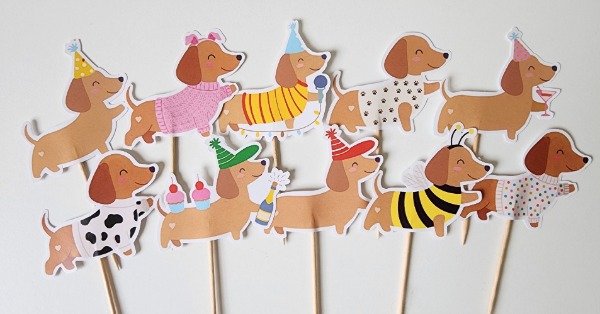 Producto - Perro Salchicha Cotillón Kit Cumpleaños Completo - 3